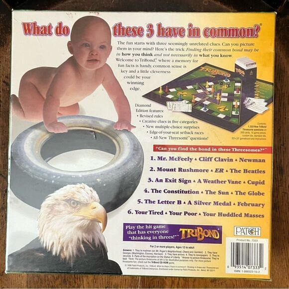 TRIBOND Board Game Diamond Edition 1998 SEALED Ages 12+ By Patch NEW vintage - Picture 2 of 2